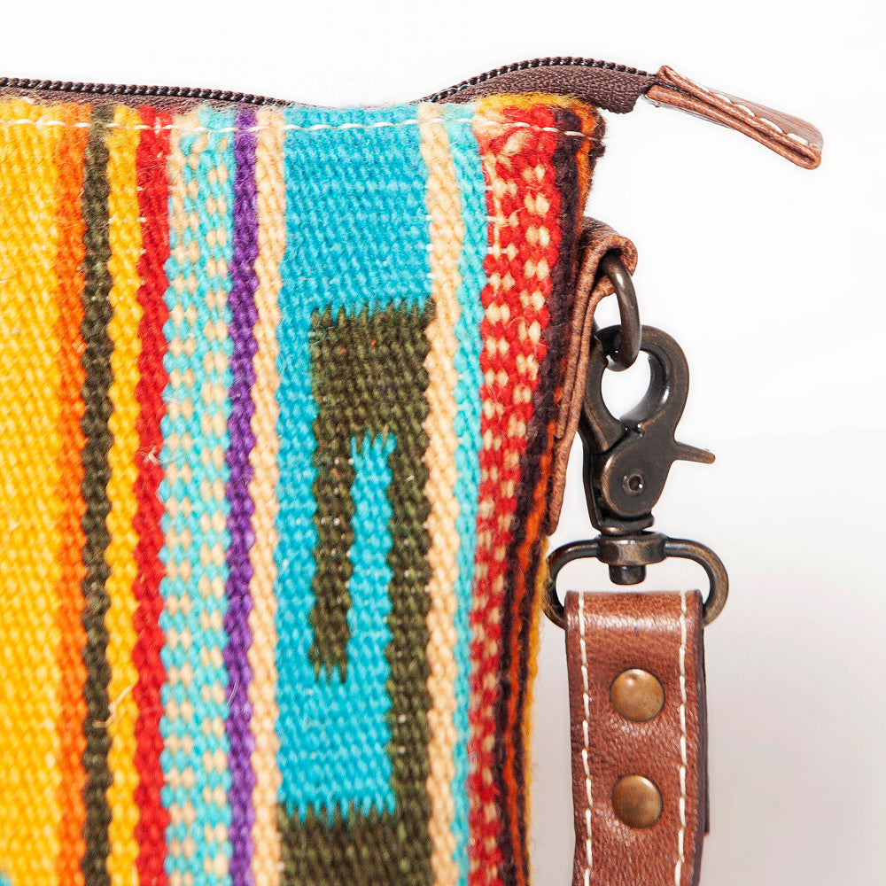ADBG1006 American Darling Handwoven Saddle Blanket Large Crossbody Bag Genuine Leather