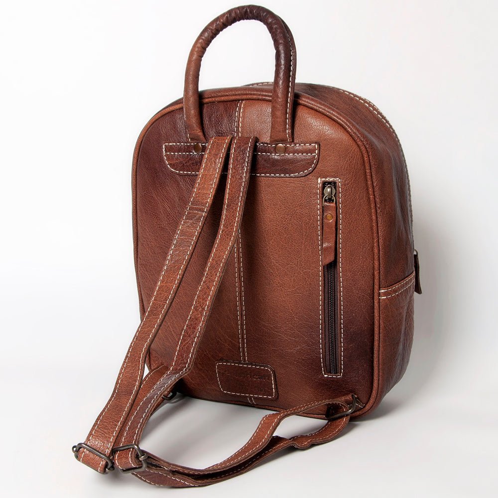 ADBG1010 American Darling Handwoven Saddle Blanket Leather Backpack - Western Genuine Leather