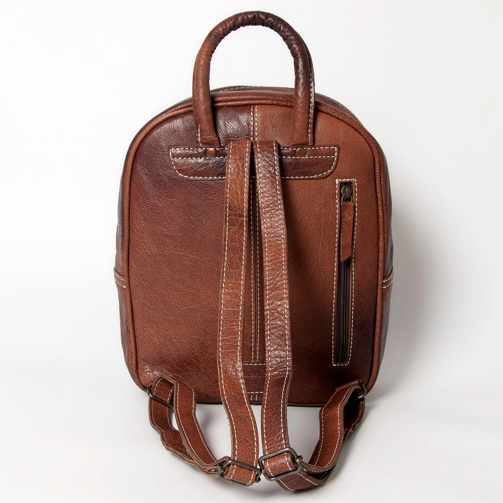 ADBG1010 American Darling Handwoven Saddle Blanket Leather Backpack - Western Genuine Leather