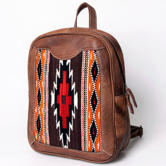 ADBG1011 American Darling Handwoven Saddle Blanket Leather Backpack