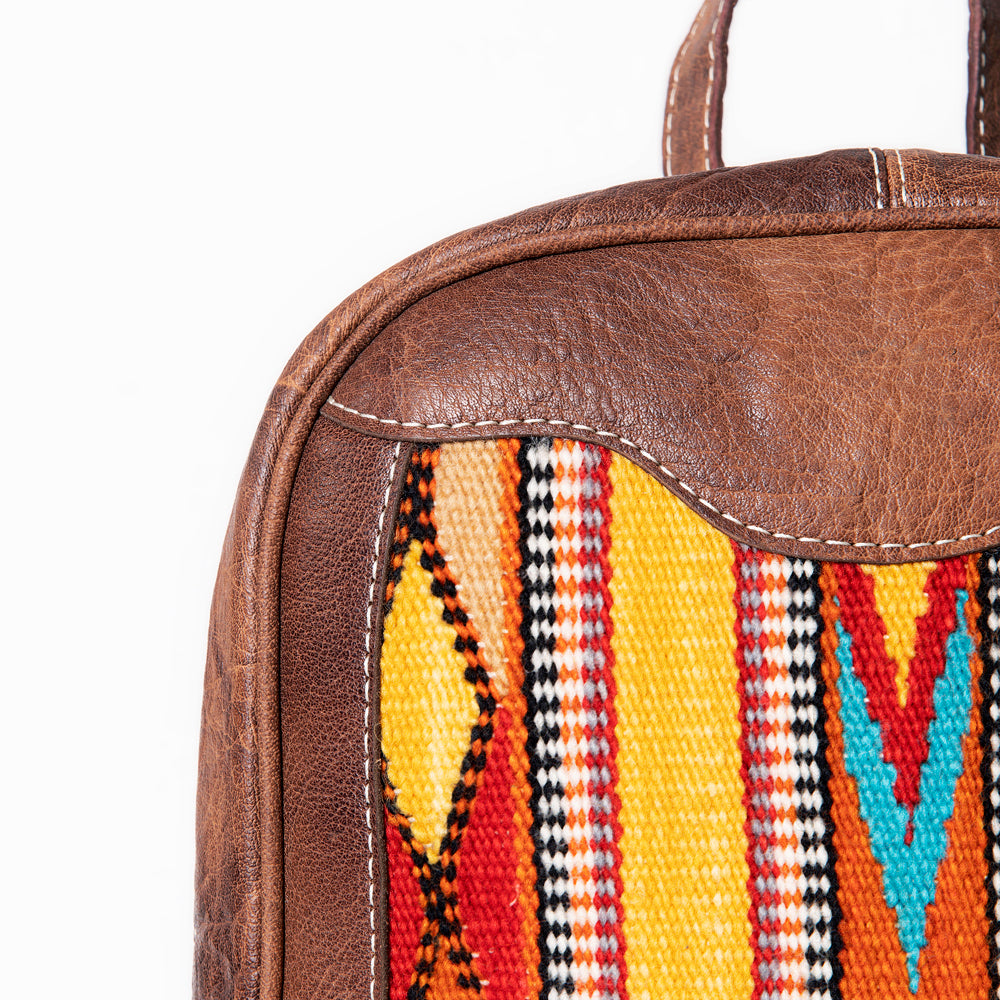 ADBG1011 American Darling Handwoven Saddle Blanket Leather Backpack