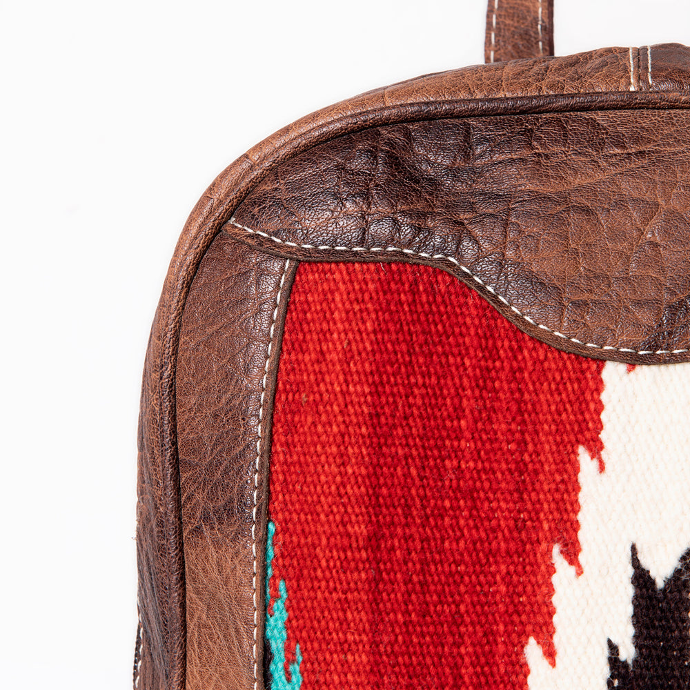 ADBG1011 American Darling Handwoven Saddle Blanket Leather Backpack