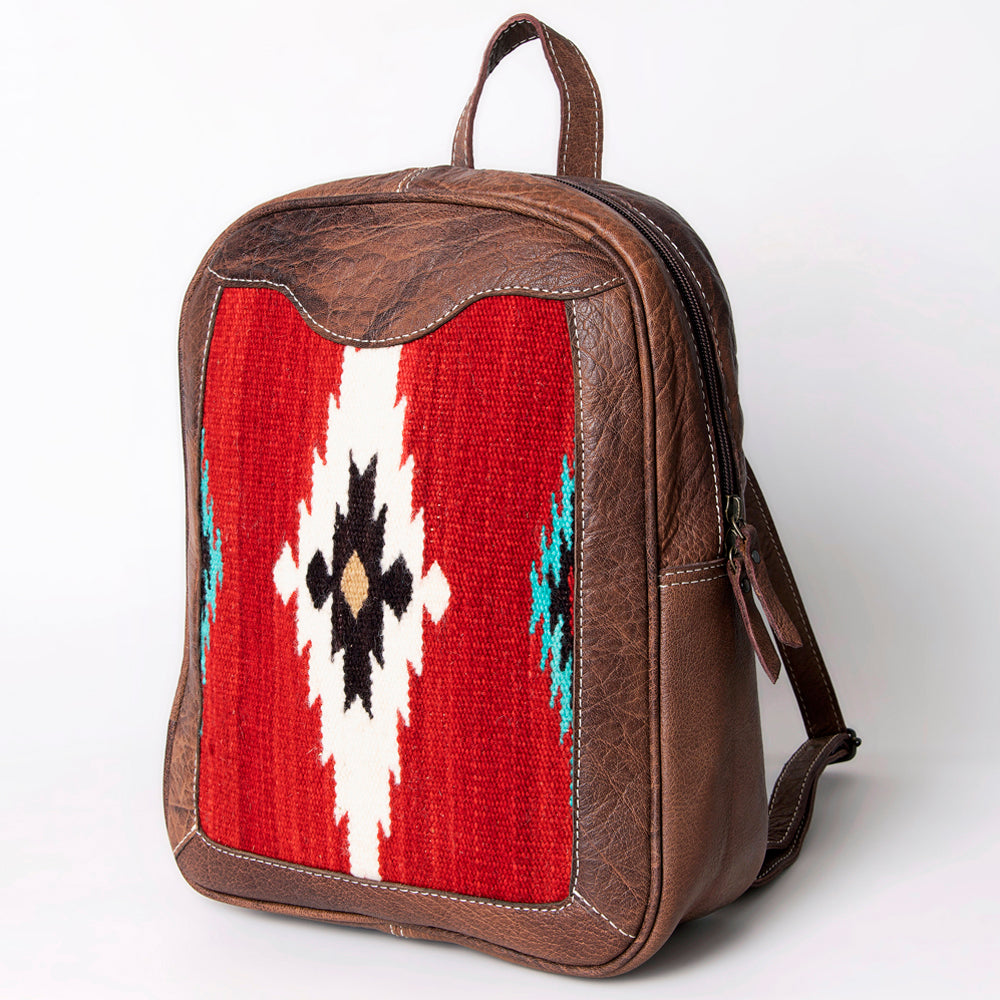 ADBG1011 American Darling Handwoven Saddle Blanket Leather Backpack