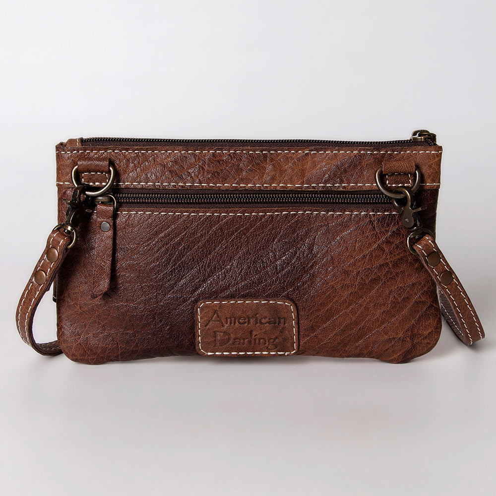 ADBG1014 American Darling Handwoven Saddle Blanket Leather Small Crossbody HandBag Western Style