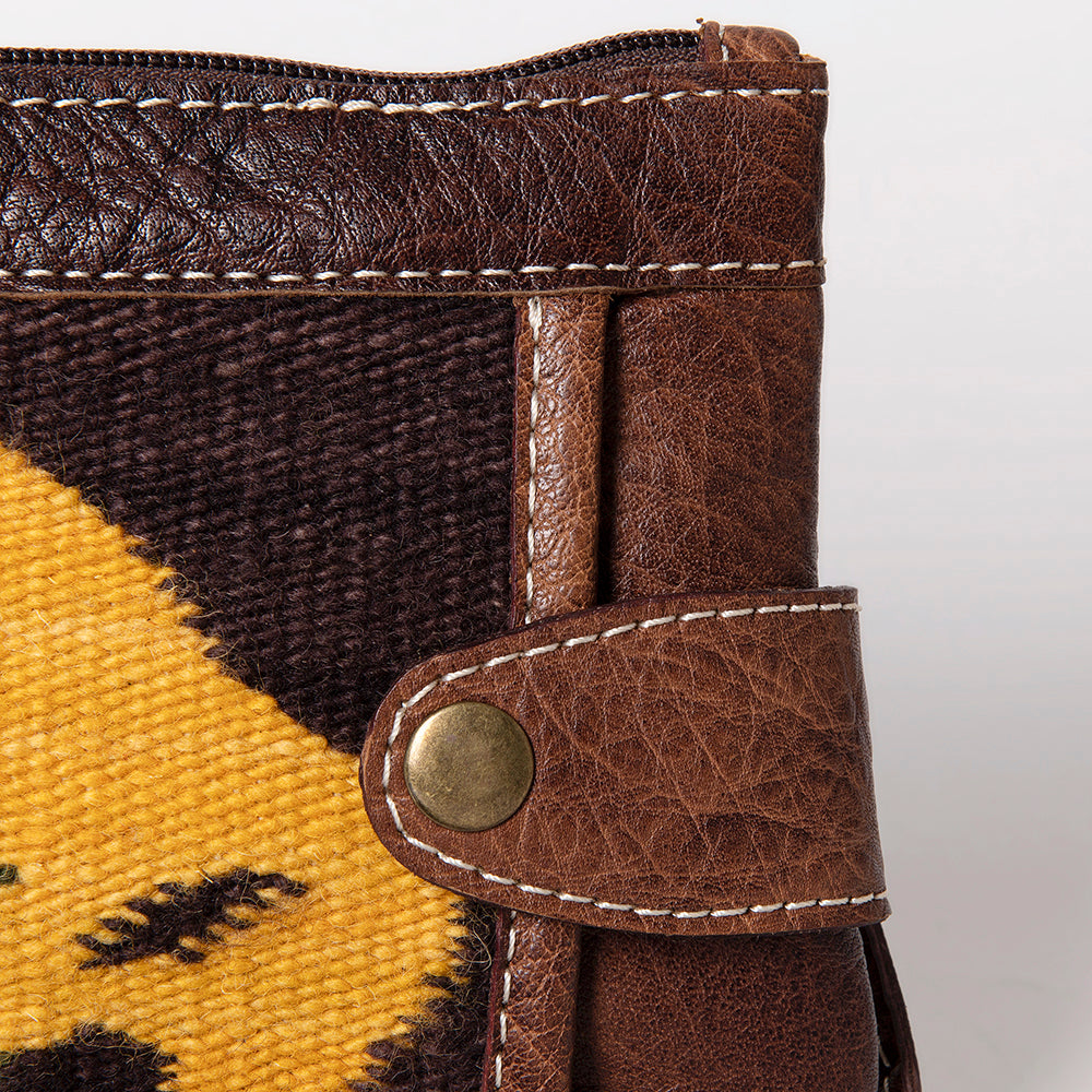 ADBG1014 American Darling Handwoven Saddle Blanket Leather Small Crossbody HandBag Western Style