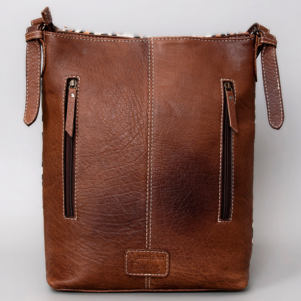 ADBG1018 American Darling Hair-On Cowhide Leather Crossbody Bag - Western Handmade Purse