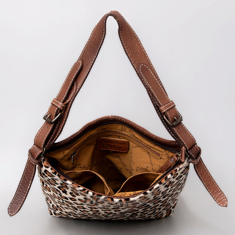 ADBG1018 American Darling Hair-On Cowhide Leather Crossbody Bag - Western Handmade Purse