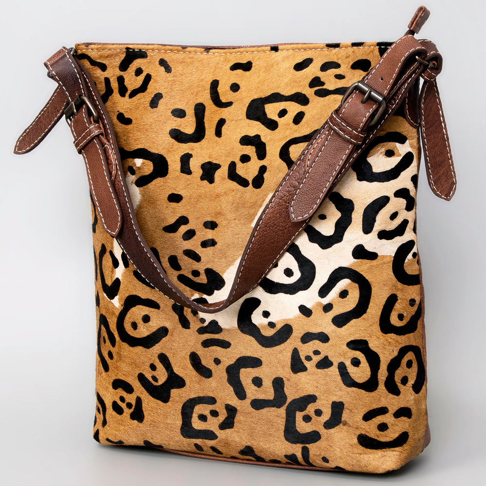 ADBG1018 American Darling Hair-On Cowhide Leather Crossbody Bag - Western Handmade Purse