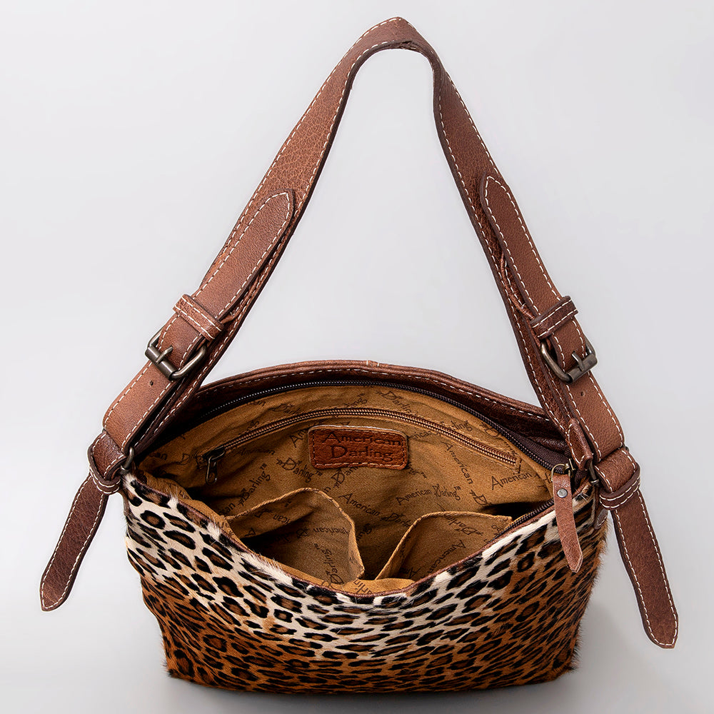 ADBG1018 American Darling Hair-On Cowhide Leather Crossbody Bag - Western Handmade Purse