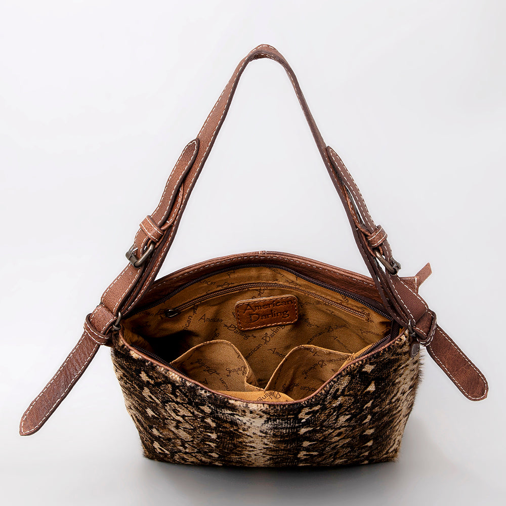ADBG1018 American Darling Hair-On Cowhide Leather Crossbody Bag - Western Handmade Purse