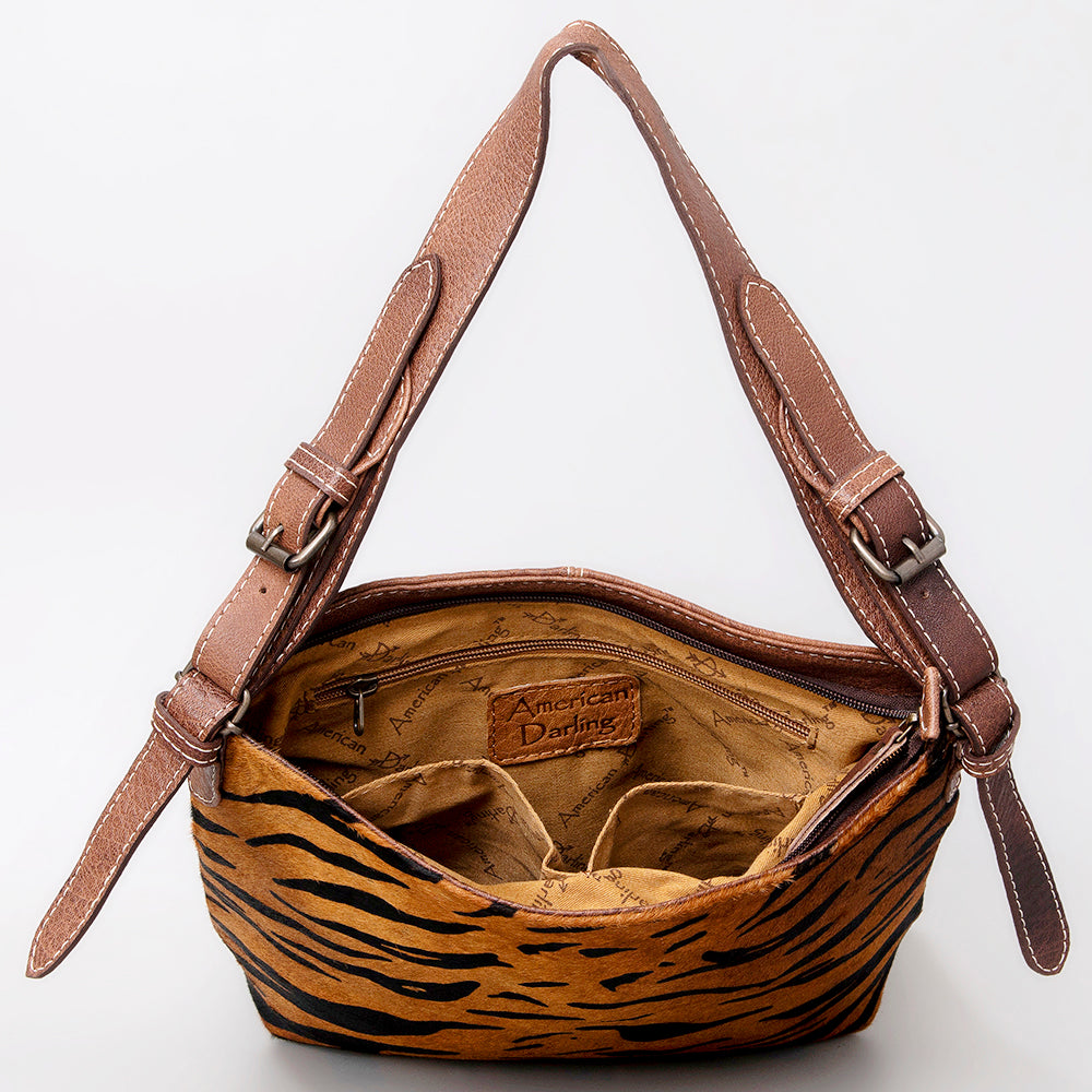 ADBG1018 American Darling Hair-On Cowhide Leather Crossbody Bag - Western Handmade Purse