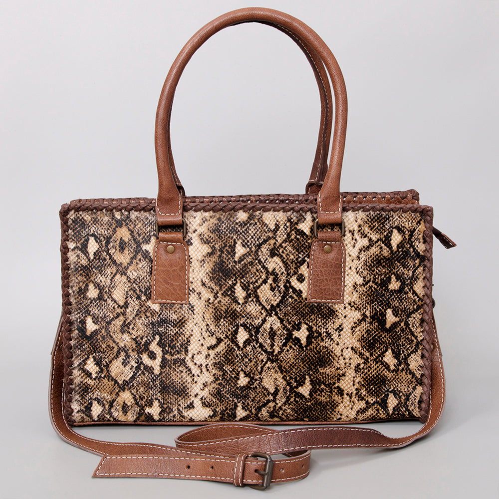 ADBG1019 American Darling Hair-On Leather Tote Bag - Handcrafted Western Carryall