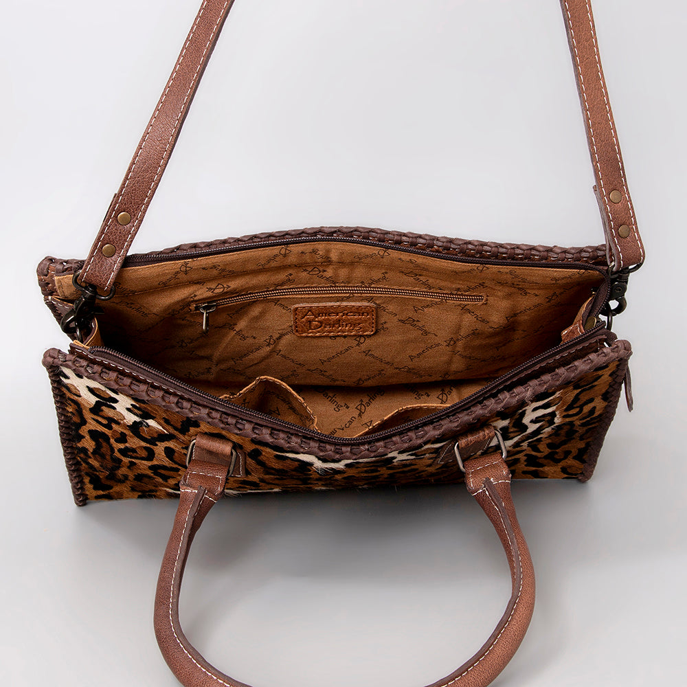 ADBG1019 American Darling Hair-On Leather Tote Bag - Handcrafted Western Carryall
