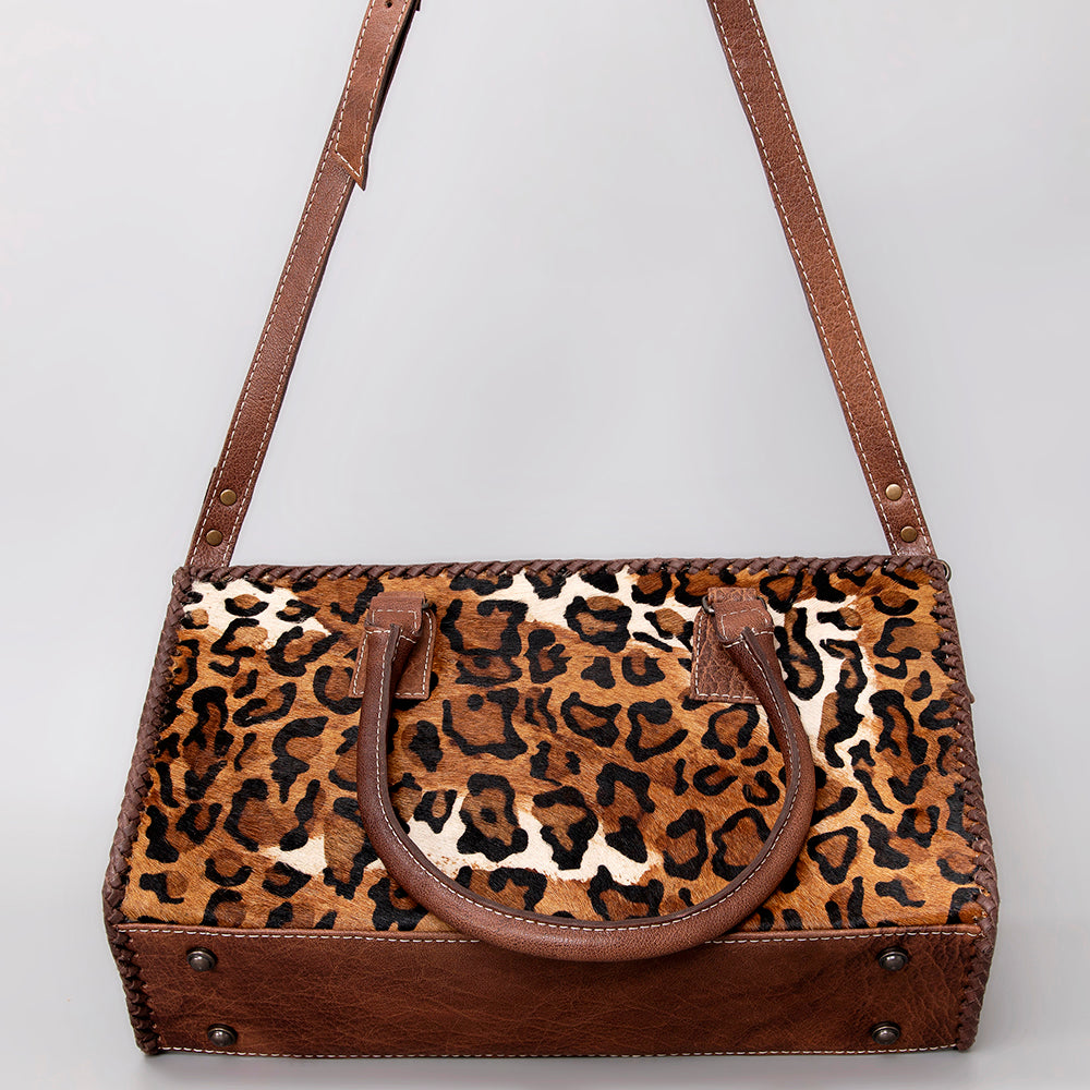 ADBG1019 American Darling Hair-On Leather Tote Bag Handcrafted Western Carryall