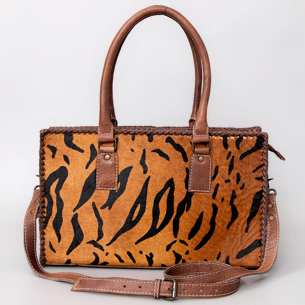 ADBG1019 American Darling Hair-On Leather Tote Bag - Handcrafted Western Carryall