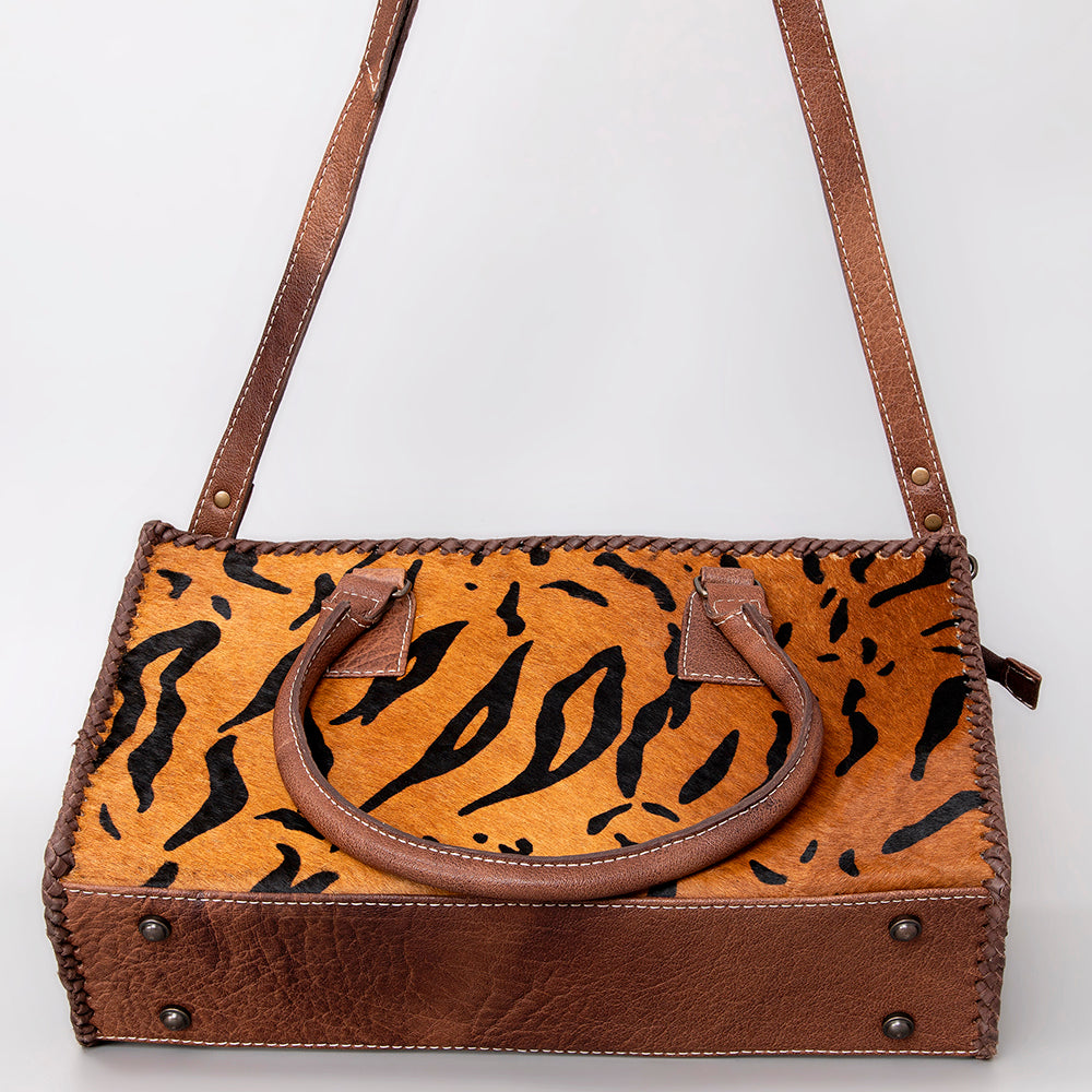 ADBG1019 American Darling Hair-On Leather Tote Bag - Handcrafted Western Carryall