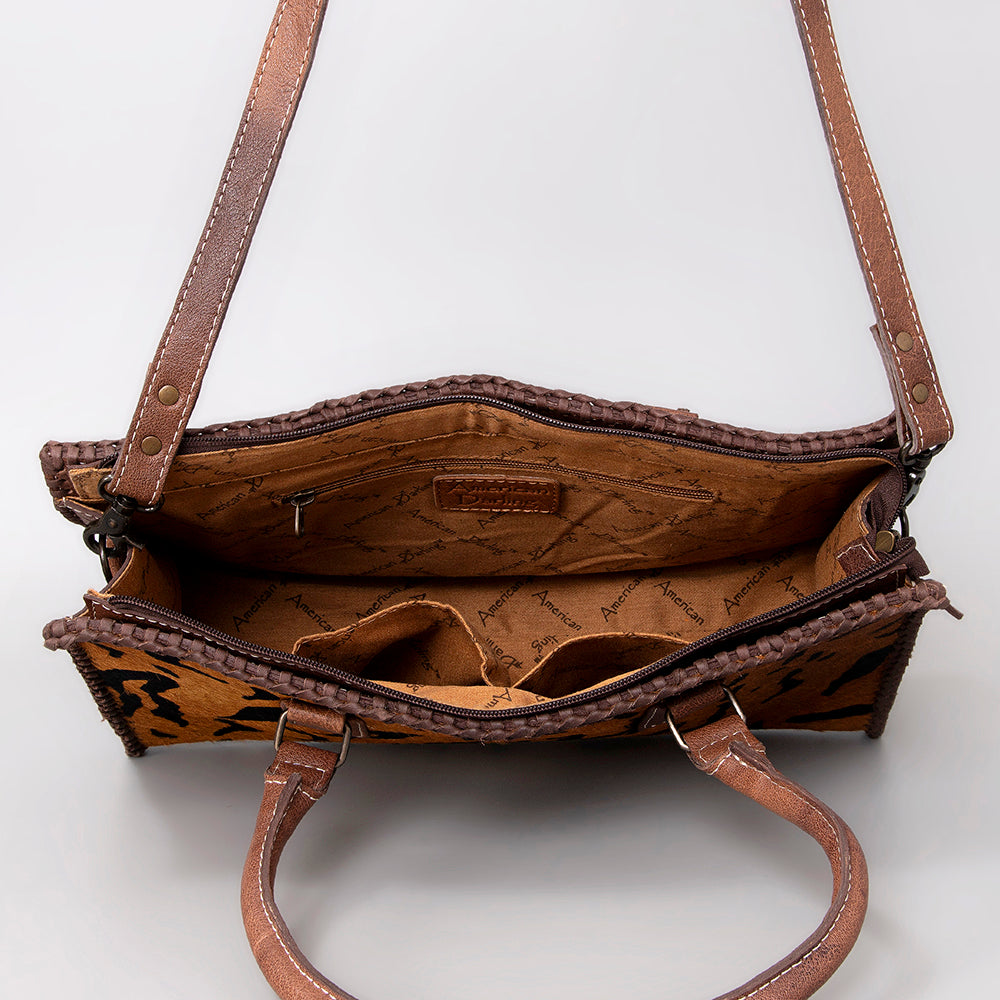 ADBG1019 American Darling Hair-On Leather Tote Bag - Handcrafted Western Carryall