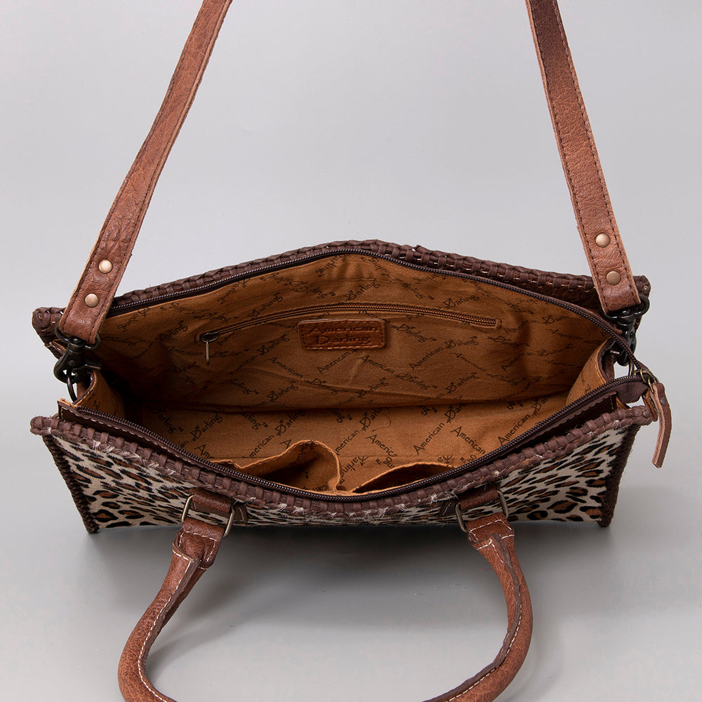 ADBG1019 American Darling Hair-On Leather Tote Bag - Handcrafted Western Carryall