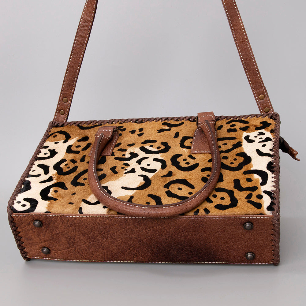 ADBG1019 American Darling Hair-On Leather Tote Bag - Handcrafted Western Carryall