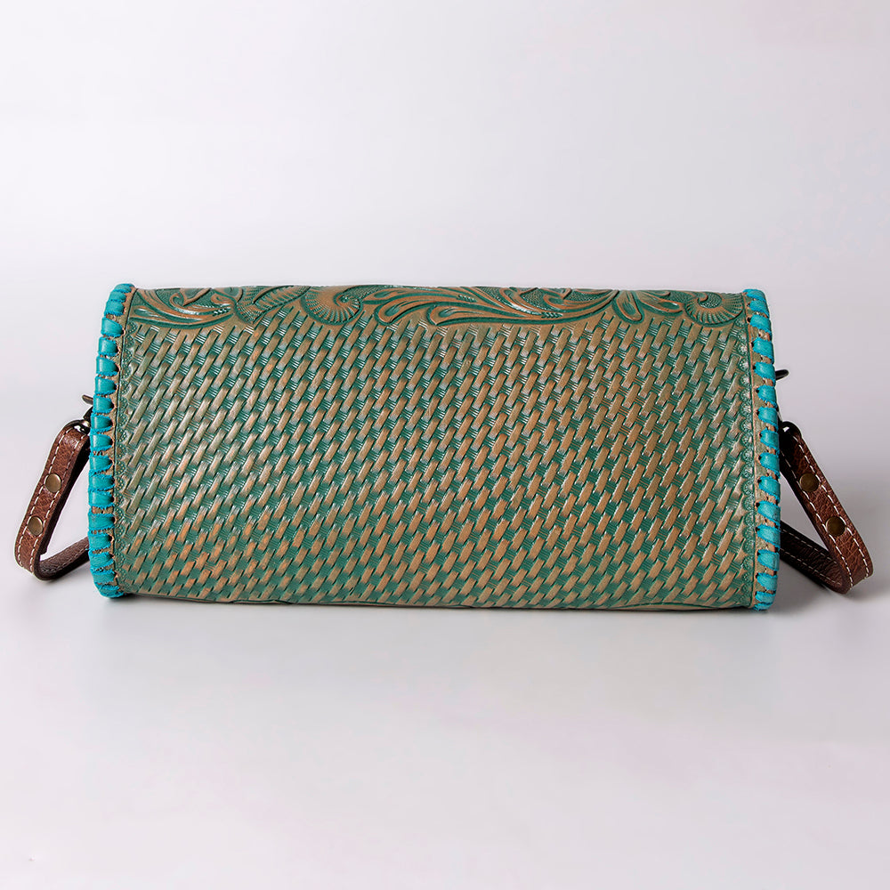 ADBG1024 American Darling Hand-Tooled Floral Leather Western Wallet Bag