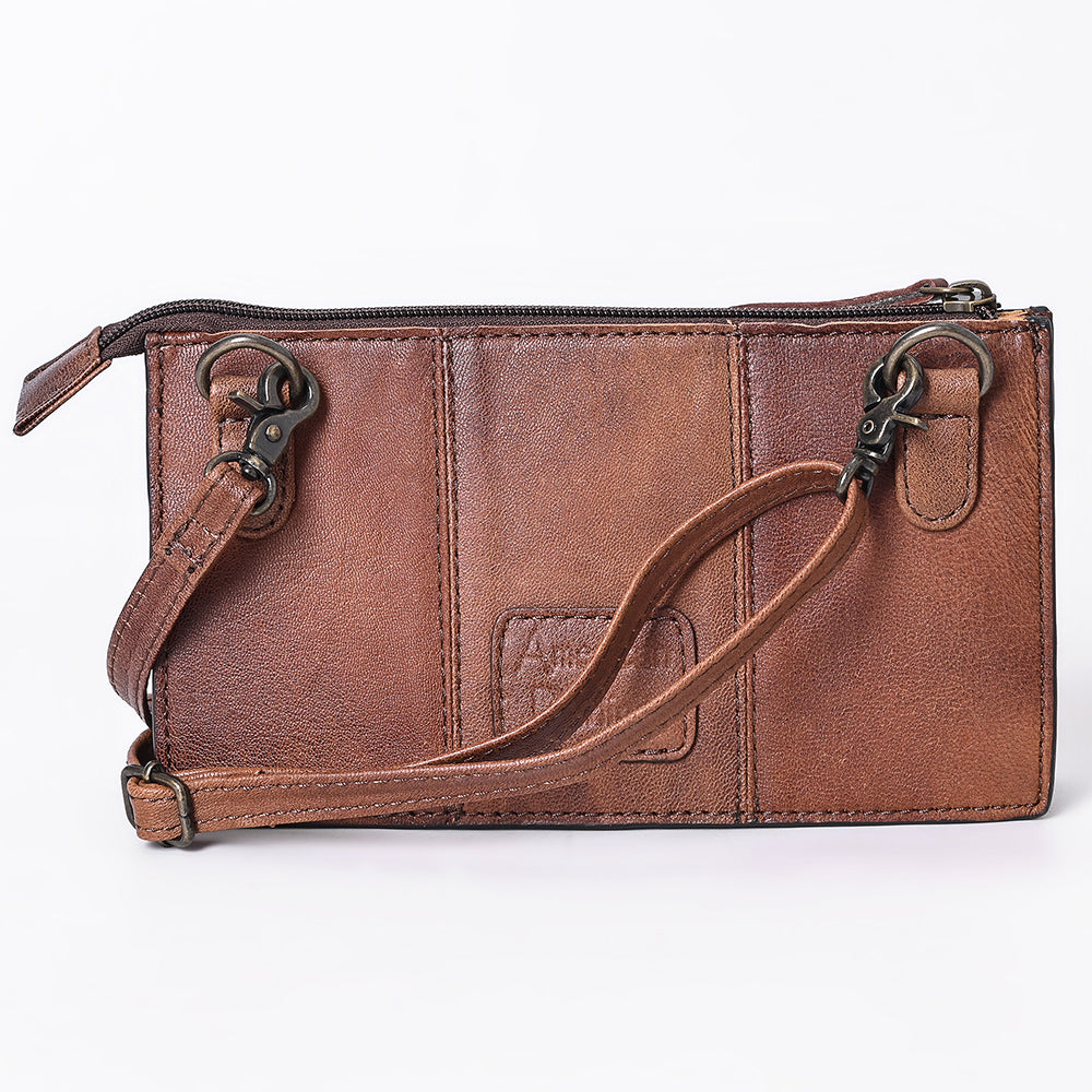 ADBG1027 American Darling Hair-On Cowhide & Tooled Leather Small Crossbody Bag Western Style