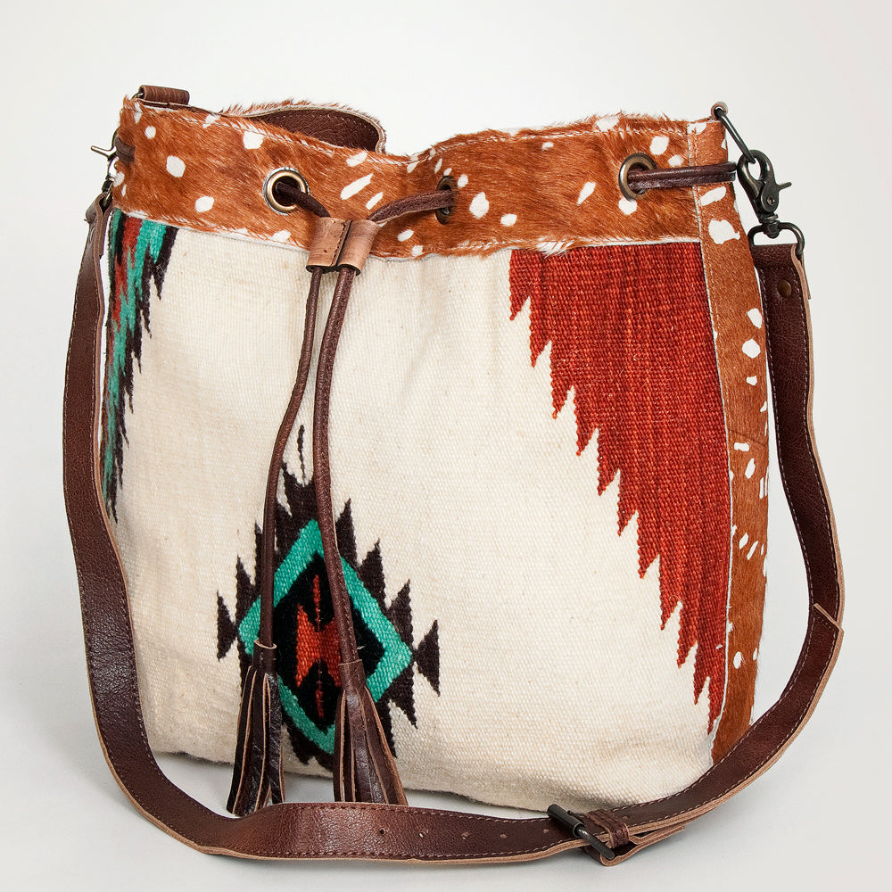 LC-ADBG574 Bucket Genuine Western Leather Women Bag