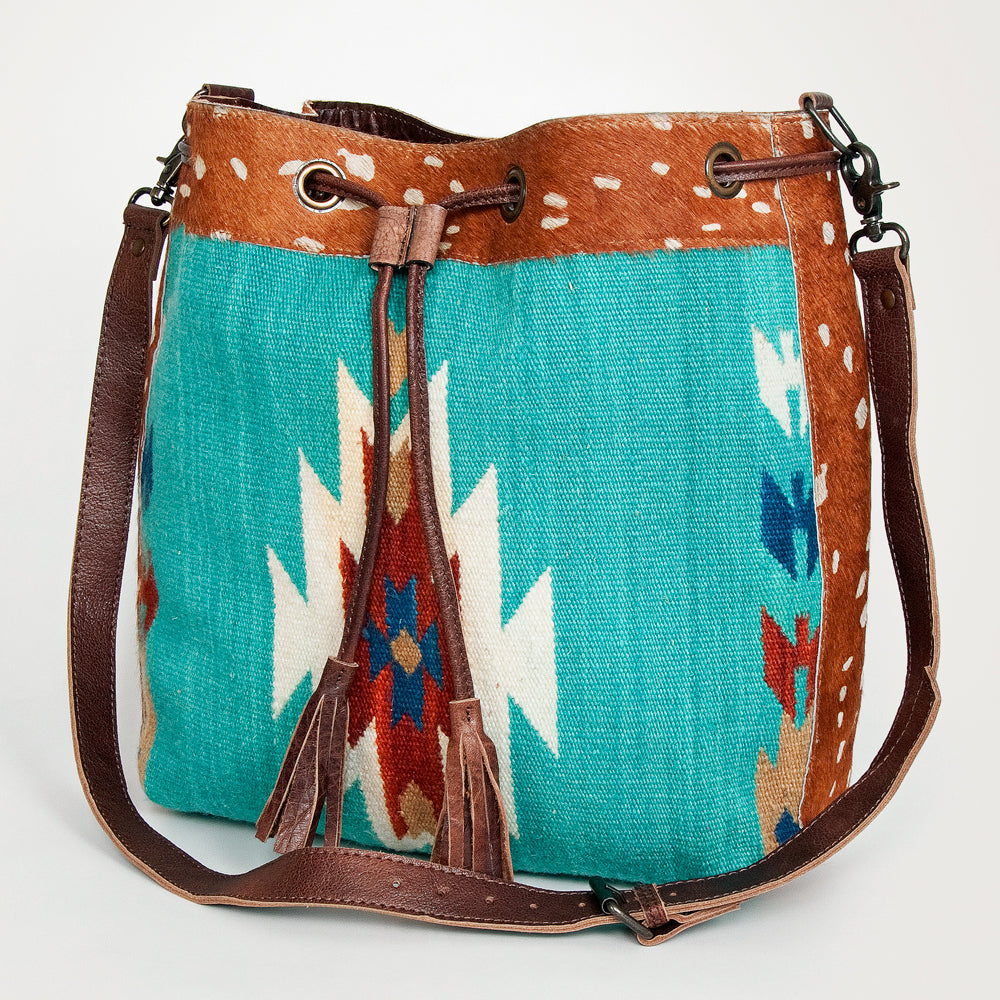 LC-ADBG574 Bucket Genuine Western Leather Women Bag