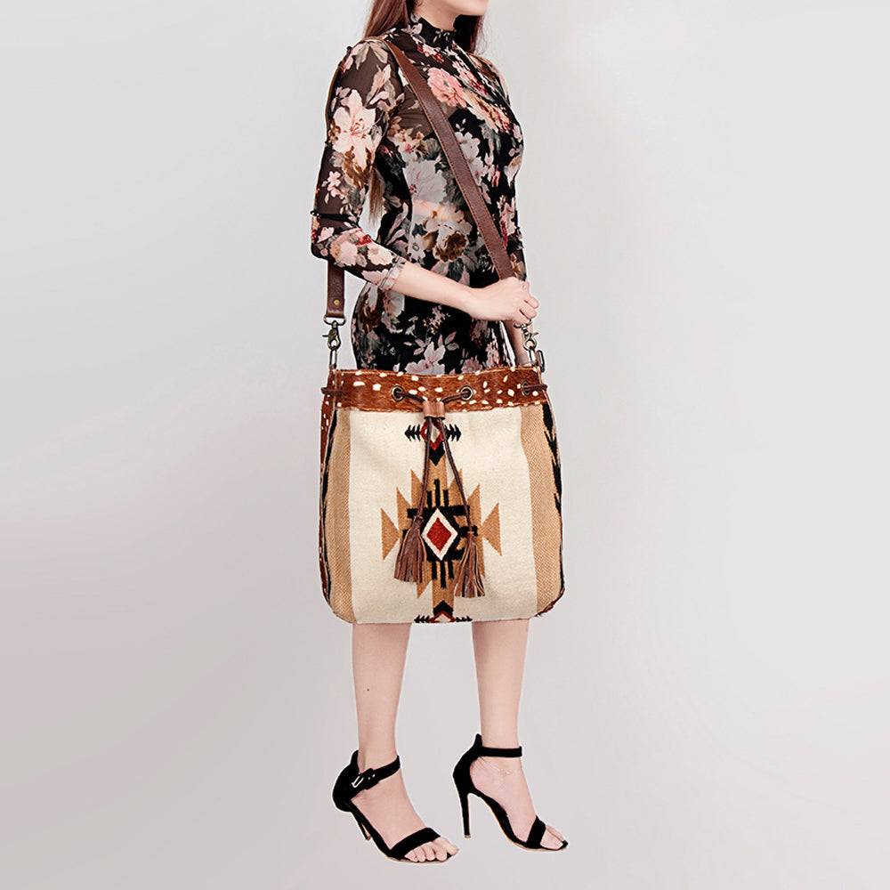 LC-ADBG574 Bucket Genuine Western Leather Women Bag