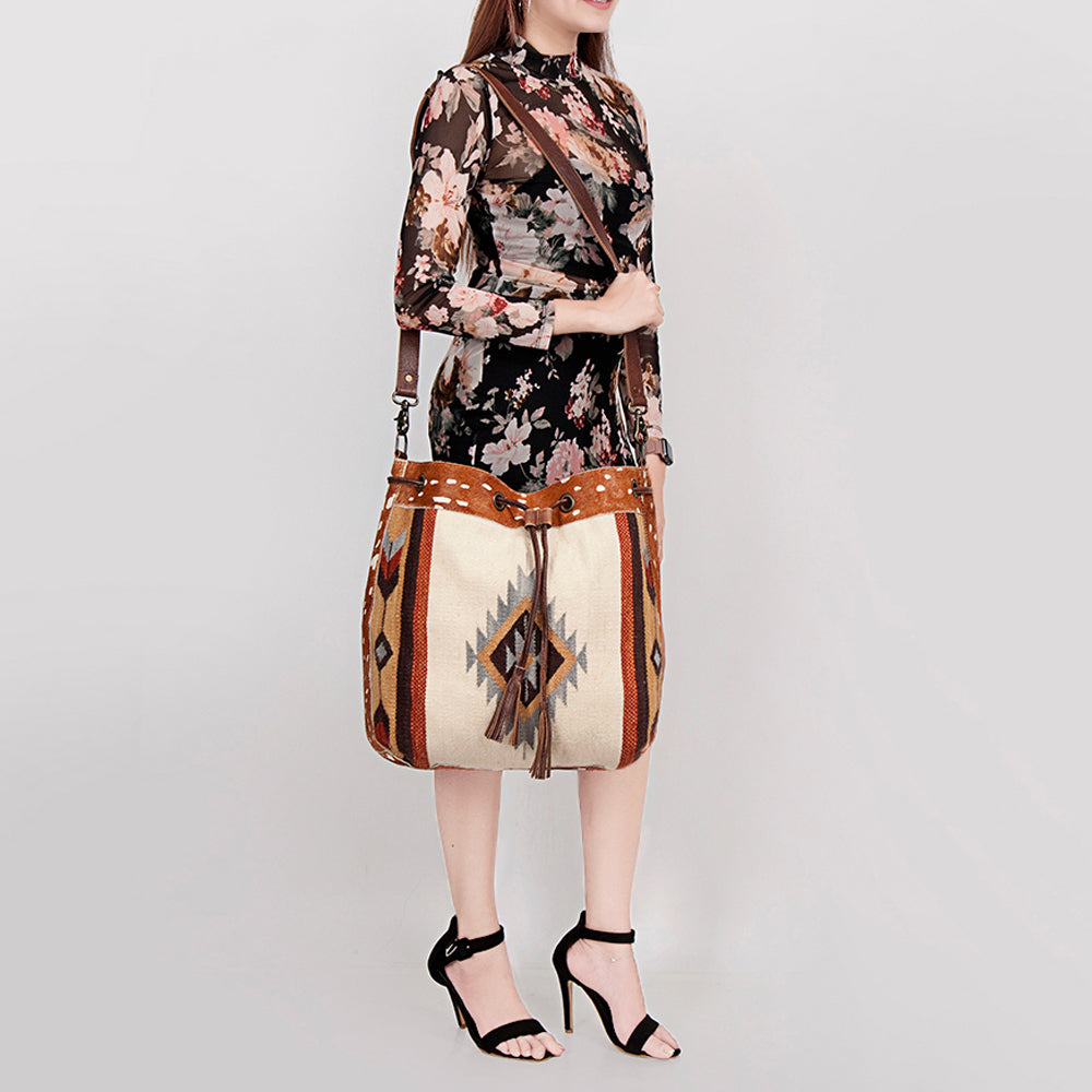 LC-ADBG574 Bucket Genuine Western Leather Women Bag