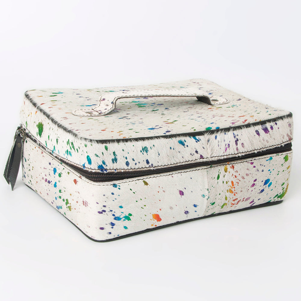 LC-ADBGA315A American Darling Rainbow Splatter Hair-On Leather Pouch