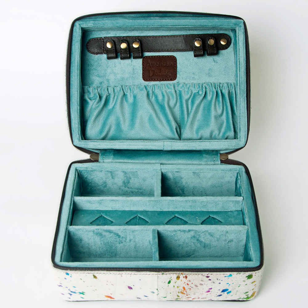 LC-ADBGA315A American Darling Rainbow Splatter Hair-On Leather Pouch