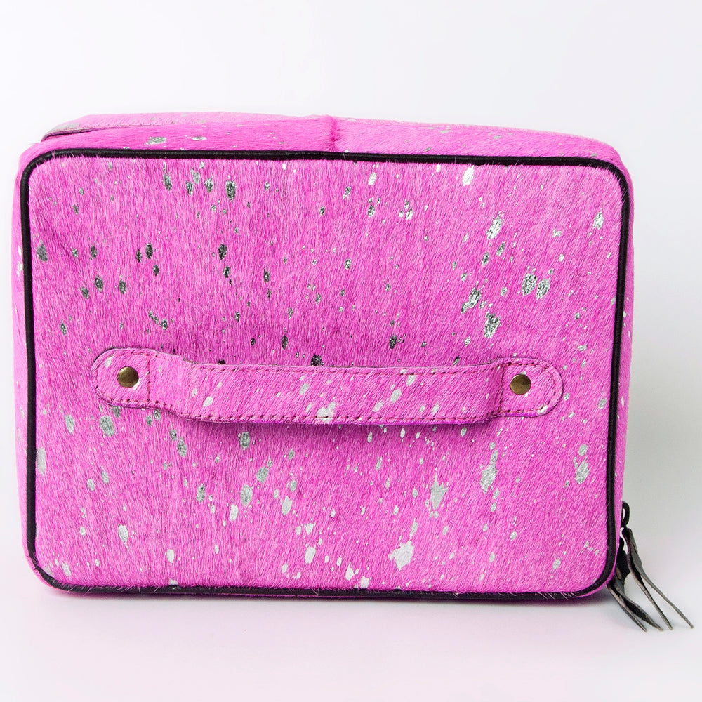 LC-ADBGA315B American Darling Metallic Pink Hair-On Leather Pouch