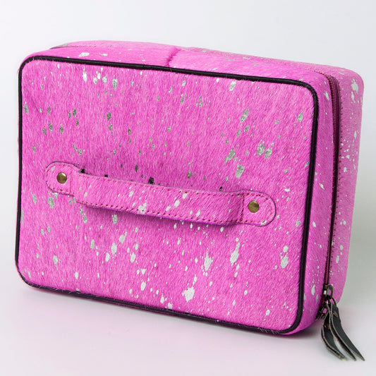 LC-ADBGA315B American Darling Metallic Pink Hair-On Leather Pouch