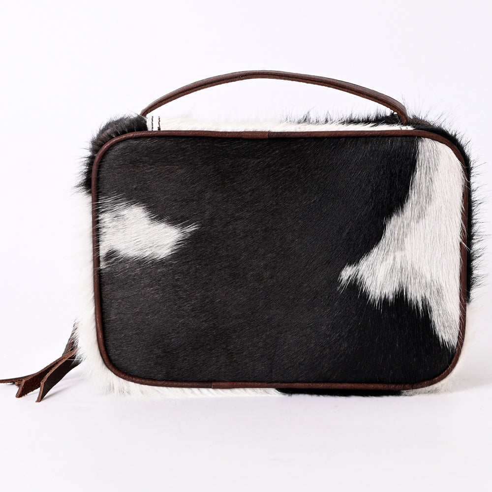 ADBGA316 Tooled Leather & Cowhide Jewelry Case with Floral Design