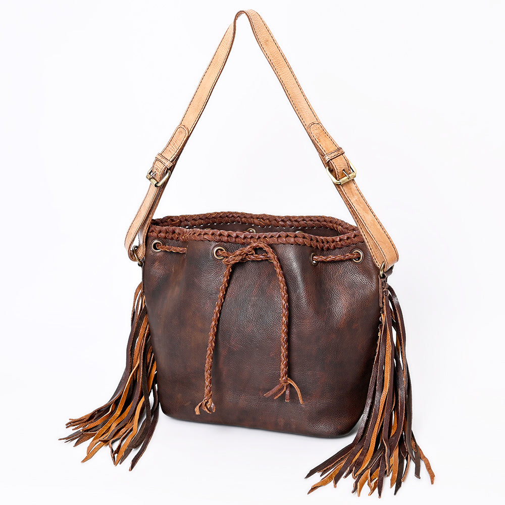 LC-ADBGM316 Bucket Genuine Western Leather Women Bag