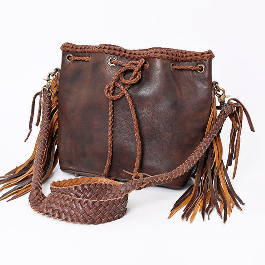LC-ADBGM327 Bucket Genuine Western Leather Women Bag