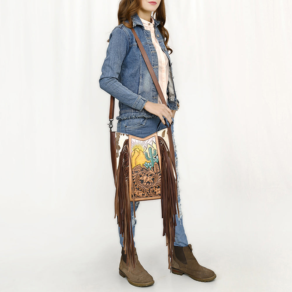 LC-ADBGZ690F Messenger Genuine Western Leather Women Bag