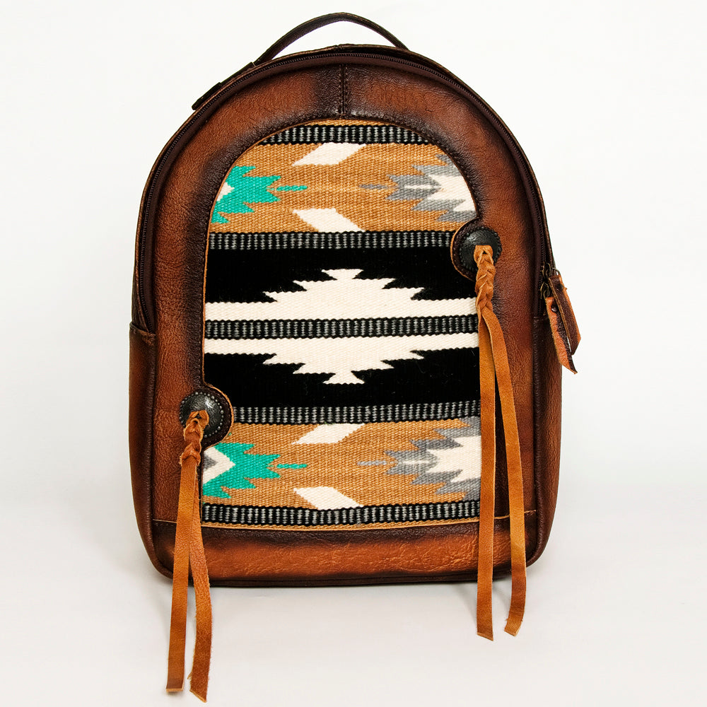 ADBG1029A American Darling Western Saddle Blanket Backpack - Handwoven Genuine Leather