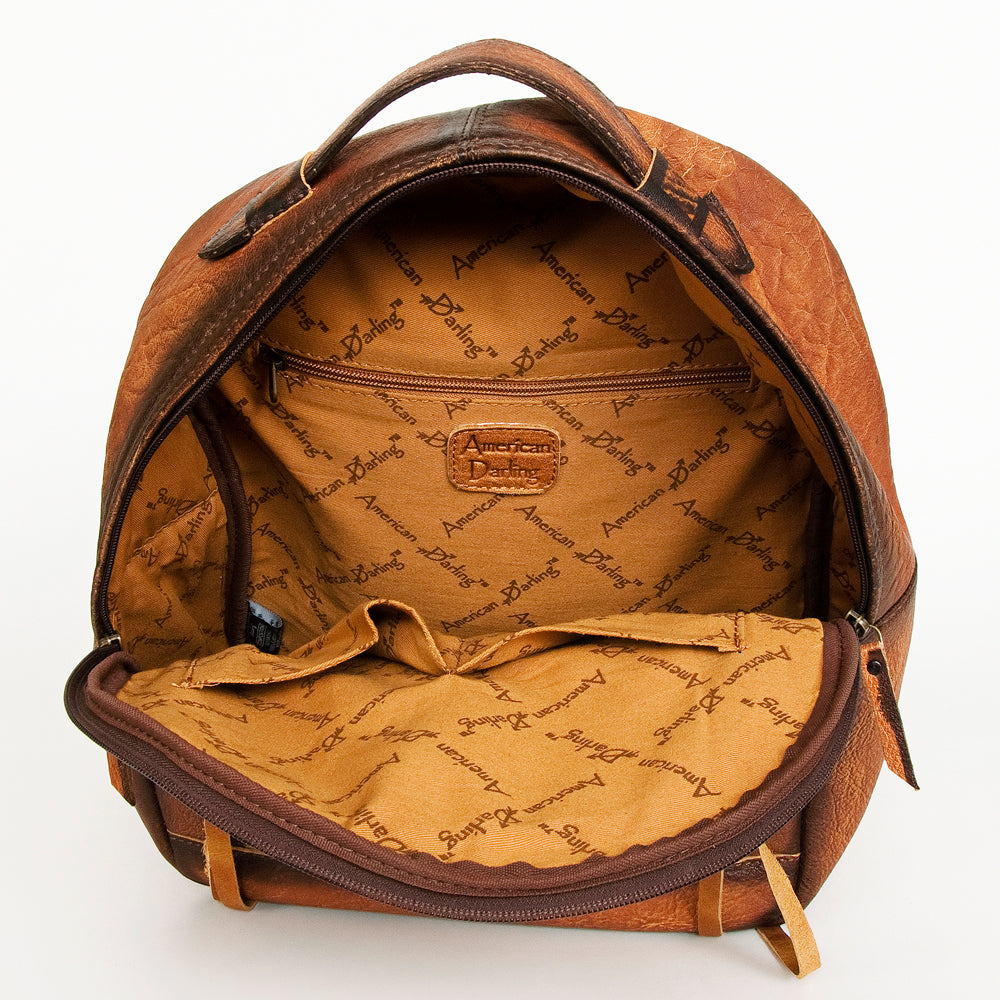 ADBG1029A American Darling Western Saddle Blanket Backpack - Handwoven Genuine Leather