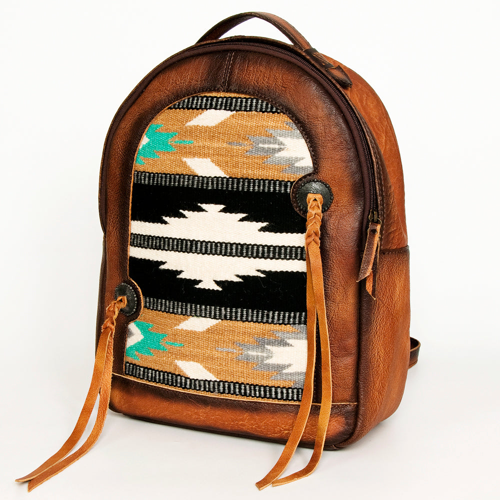 ADBG1029A American Darling Western Saddle Blanket Backpack - Handwoven Genuine Leather