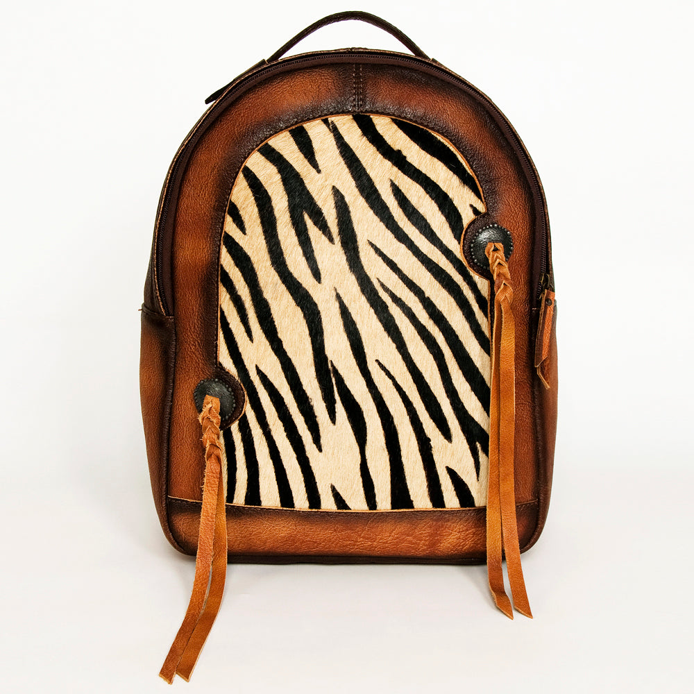 ADBG1029B American Darling Hair-On Cowhide Leather Backpack - Western Style