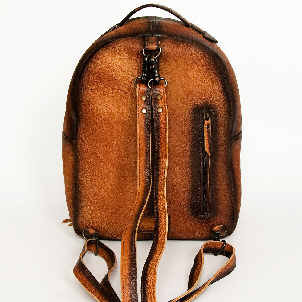 ADBG1029B American Darling Hair-On Cowhide Leather Backpack - Western Style