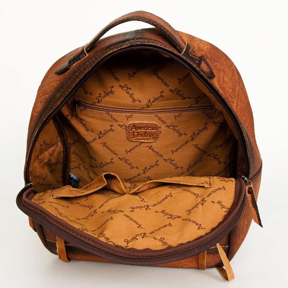 ADBG1029B American Darling Hair-On Cowhide Leather Backpack - Western Style