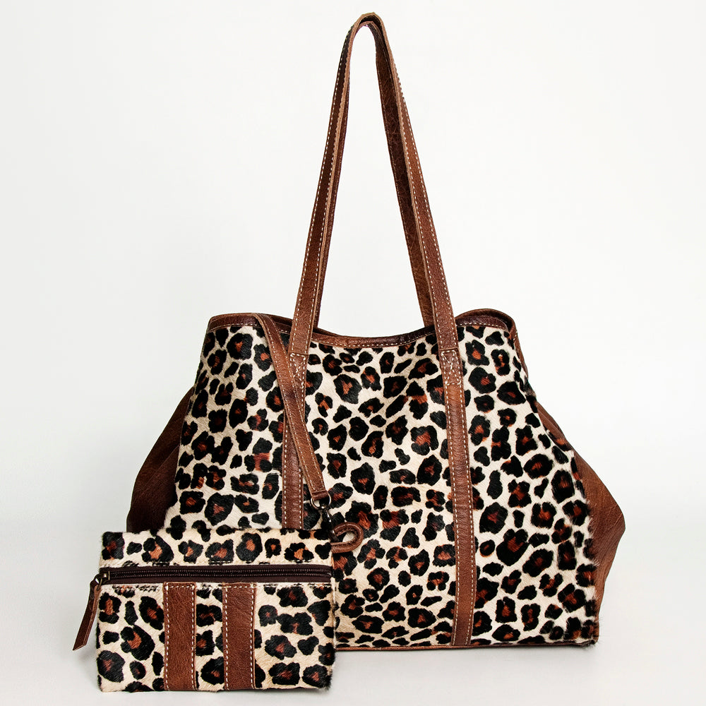 ADBG1032 American Darling Hair-On Cowhide Tote Bag Set - Genuine Leather Western Handbag
