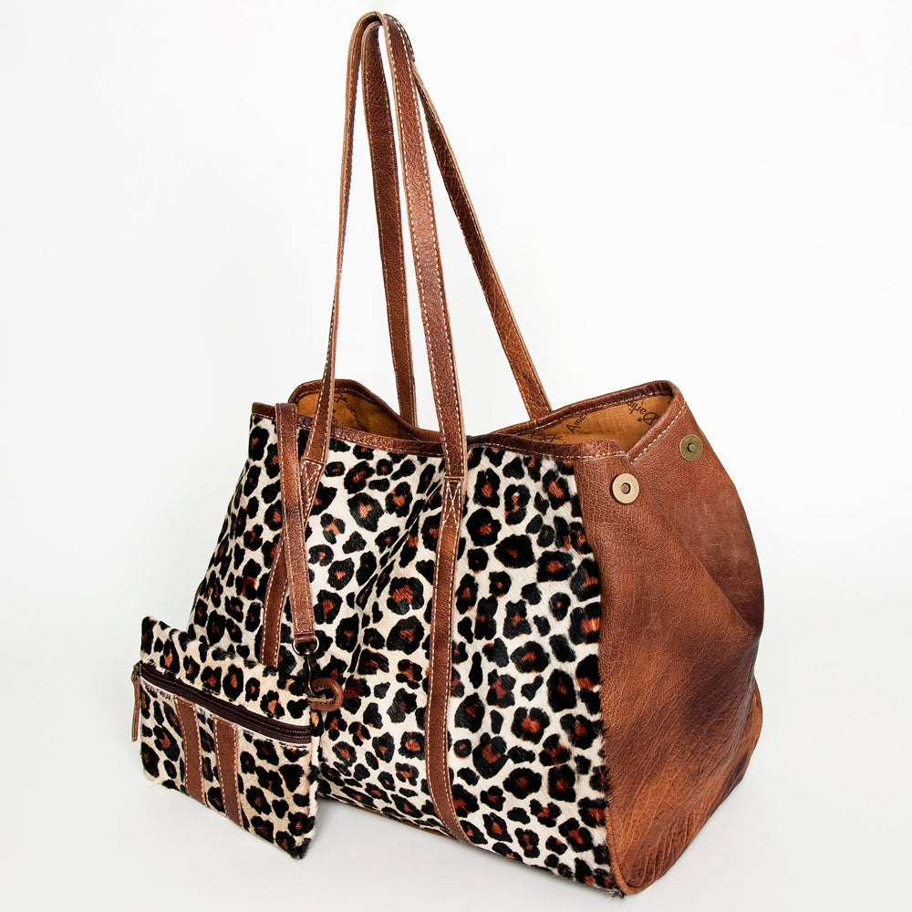 ADBG1032 American Darling Hair-On Cowhide Tote Bag Set - Genuine Leather Western Handbag