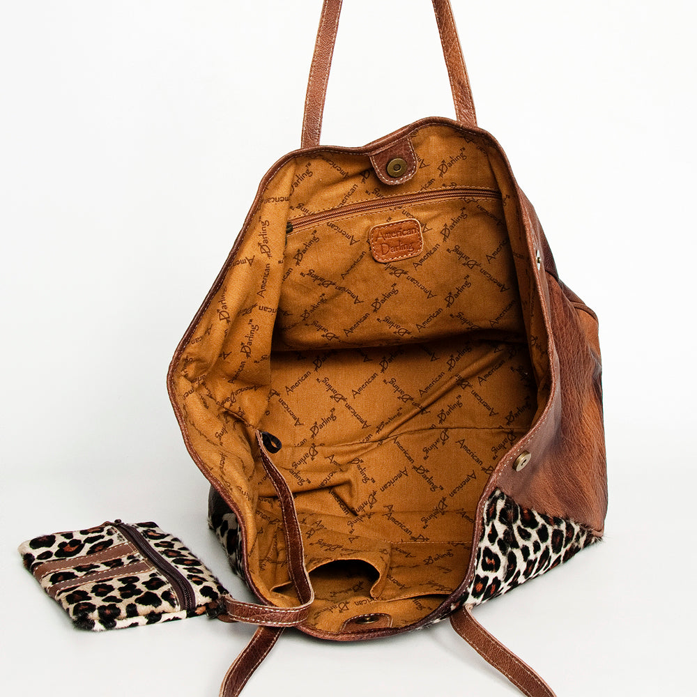 ADBG1032 American Darling Hair-On Cowhide Tote Bag Set - Genuine Leather Western Handbag