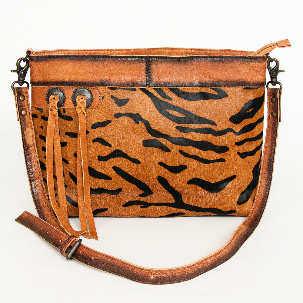 ADBG1035B American Darling Hair-On Cowhide Crossbody - Genuine Leather Western Bag