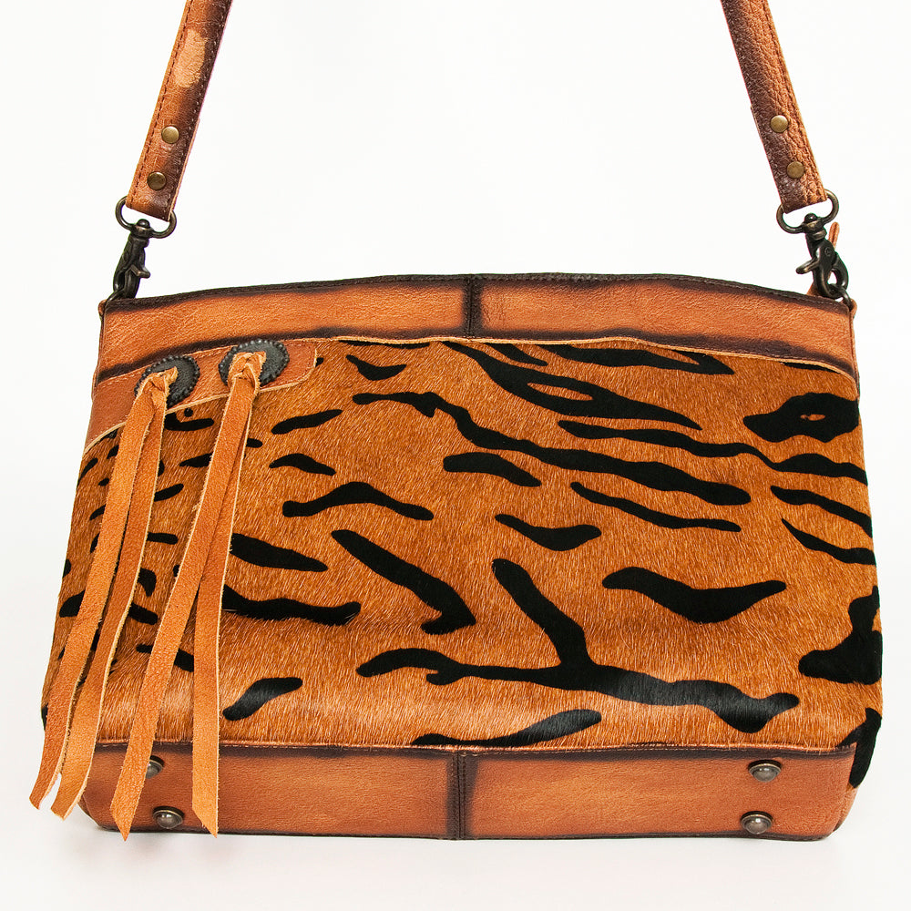 ADBG1035B American Darling Hair-On Cowhide Crossbody - Genuine Leather Western Bag