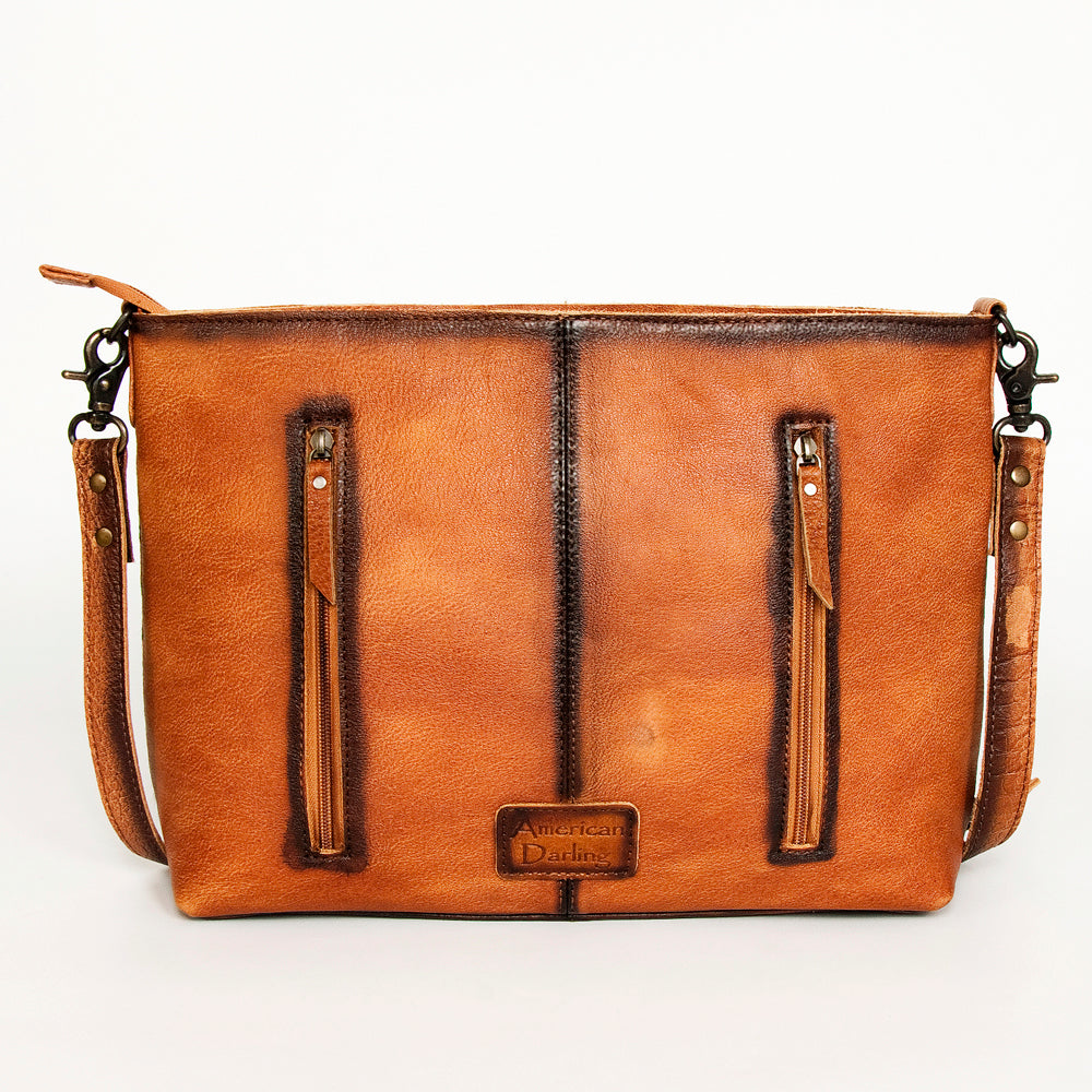 ADBG1035B American Darling Hair-On Cowhide Crossbody - Genuine Leather Western Bag