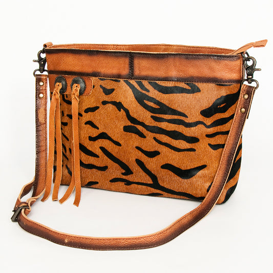 ADBG1035B American Darling Hair-On Cowhide Crossbody - Genuine Leather Western Bag